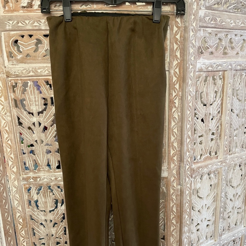 AVEC LES FILLES, size XS olive high waisted slit leggings
